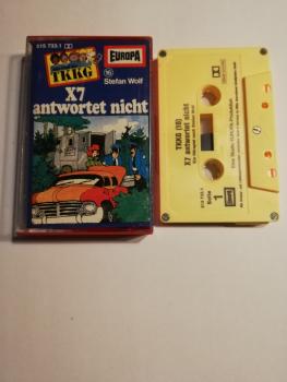 TKKG Folge 16 X7 antwortet nicht 5-fach Silber geschraubt Gelb 515733.1 Europa(Kleines Fenster, Namen im Logo voll ausgeschrieben)